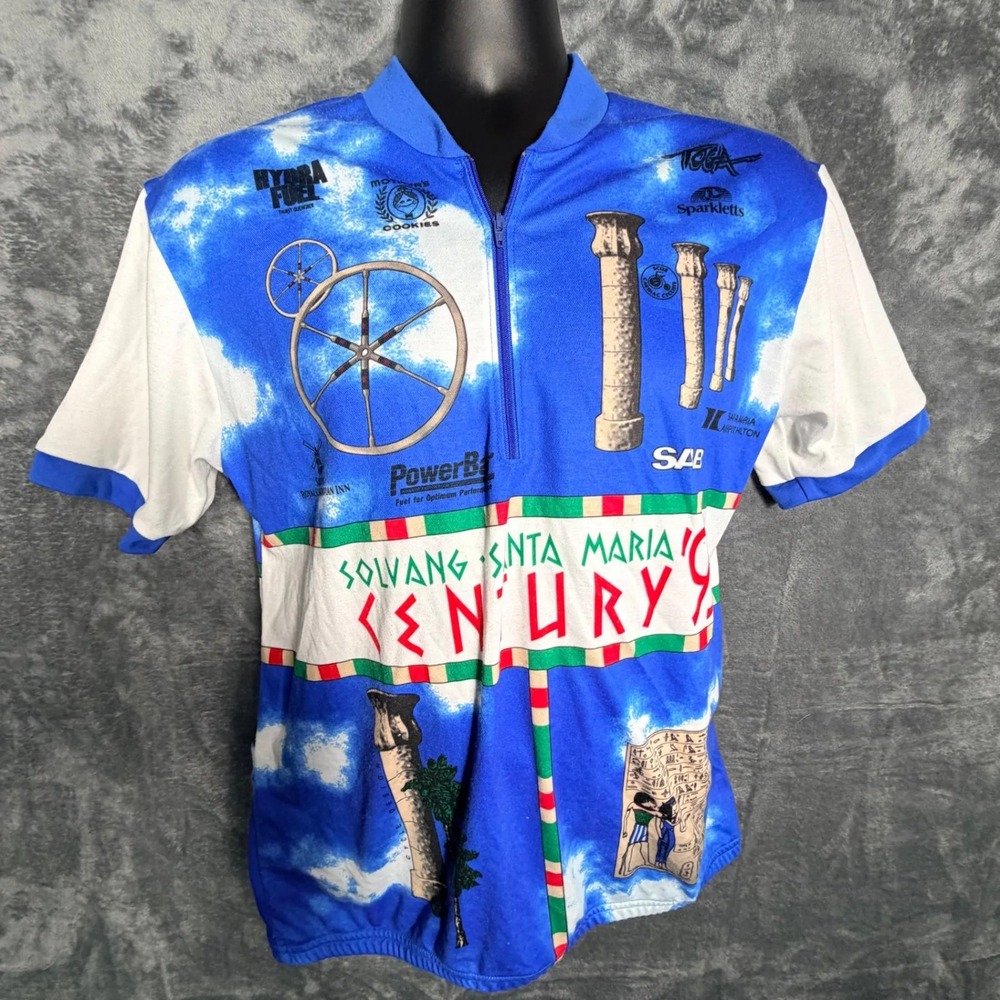 Toga‎ Solvang Santa Maria Century 93 Cycling Jersey Mens Size XL Vintage